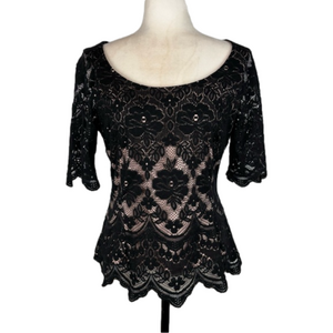 Jacques Vert black lace top